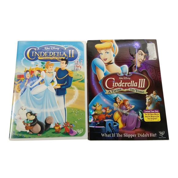 Disney Cinderella 2 & 3 DVD Movie Animated Family - Picture 1 of 4